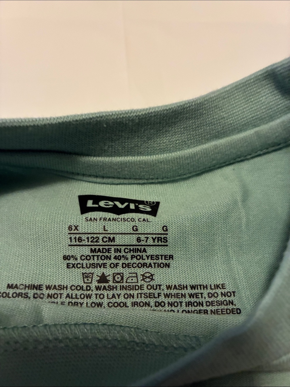 Levi's Kids Sage Green 'Quality Denim' Graphic Tee - Picture 5 of 5